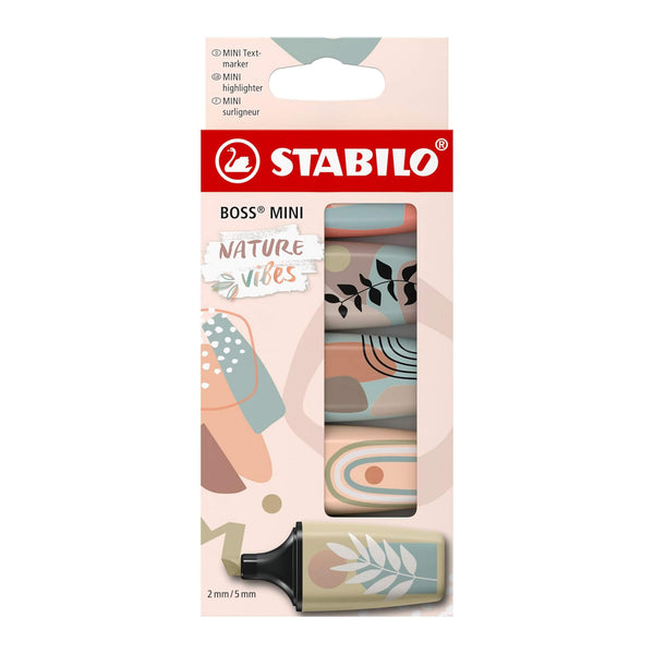 STABILO BOSS Mini Naturevibes blister 5 kleuren