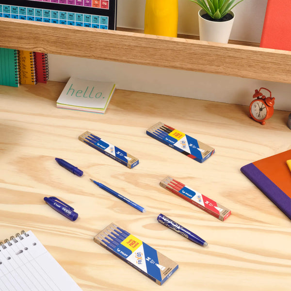 Pilot FriXion FAMILY PACK 6 navullingen medium penpunt 0.7 mm – Zwart