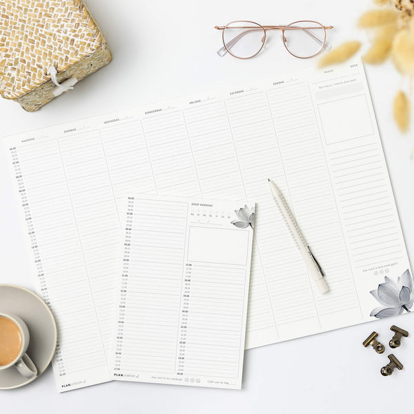 Voordeelset A3 weekplanner en A5 dagplanner Lotus