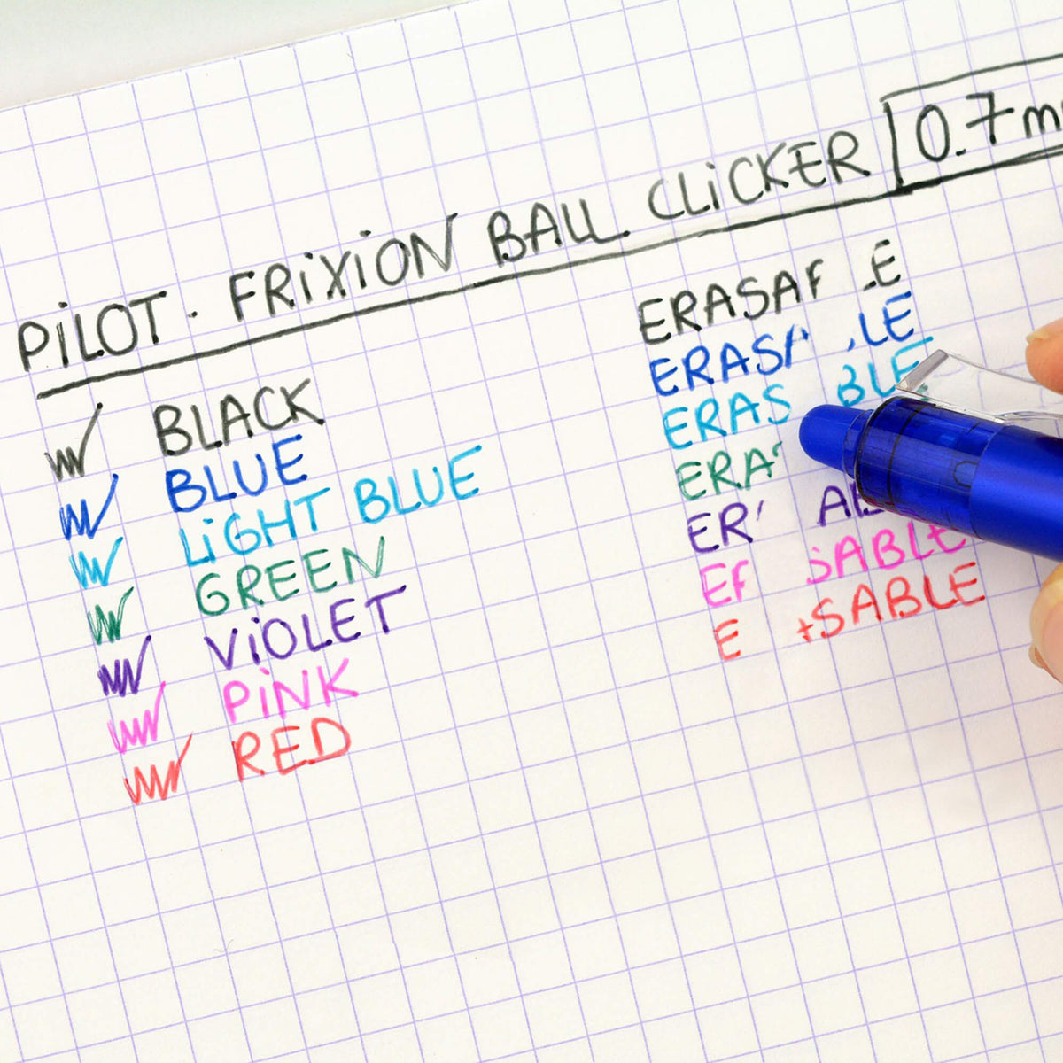Pilot Frixion LX Retractable Erasable Rollerball 0.7mm Tip - Blue Barrel, Single Pen Pilot Frixion LX Retractable Erasable Rollerball 0.7mm Tip - Blue Barrel, Single Pen