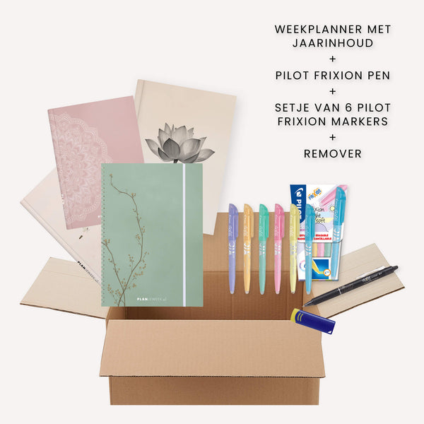 Nieuwjaarspakket | Planner + Pilot FriXion pen / markers / remover