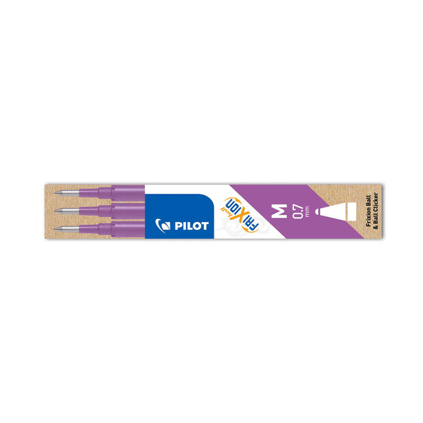 Pilot FriXion set van 3 navullingen medium penpunt 0.7 mm - diverse kleuren