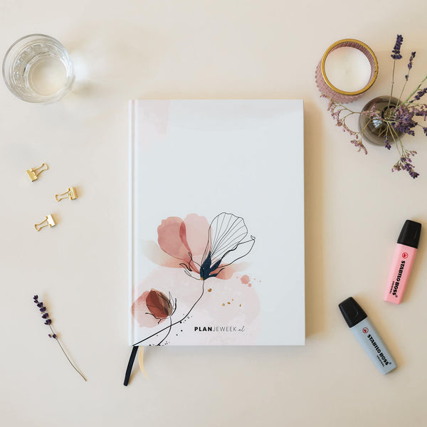 Prikkelarme planner Grafische Bloem - Large