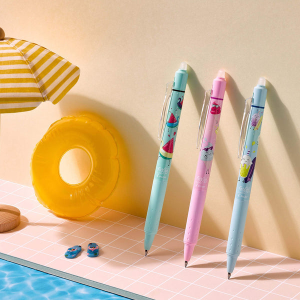 Pilot FriXion Ball Clicker pen medium penpunt 0.7 mm - Speciale editie POOL PARTY