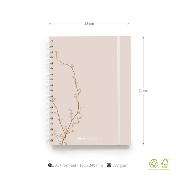 Weekplanner A5+ planboek Bloesem
