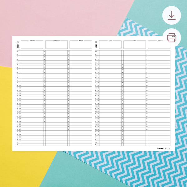 Printable - Jaarplanner 2027