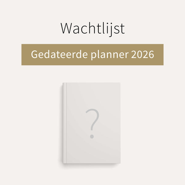 [WACHTLIJST] Gedateerde prikkelarme planner 2026