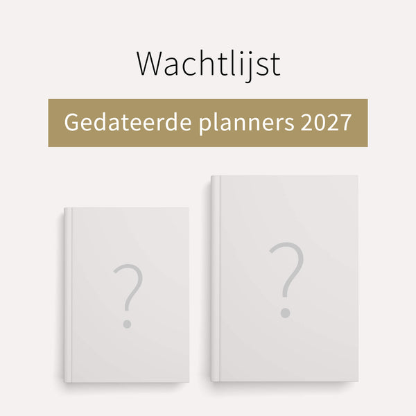 [WACHTLIJST] Planners kalenderjaar 2027