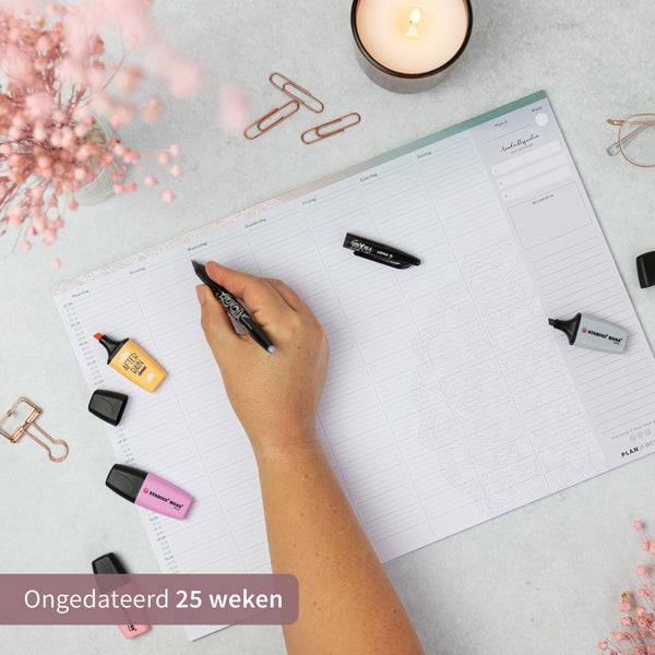 Weekplanner A3 deskplanner Mandala