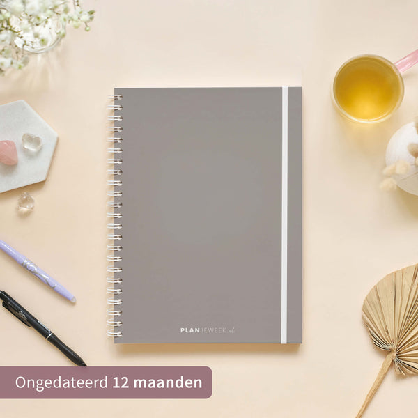 Weekplanner A4 planboek Taupe