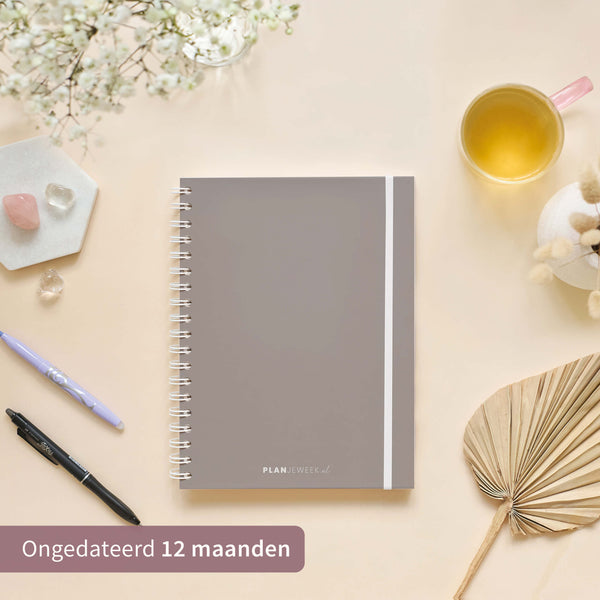 Weekplanner A5+ planboek Taupe