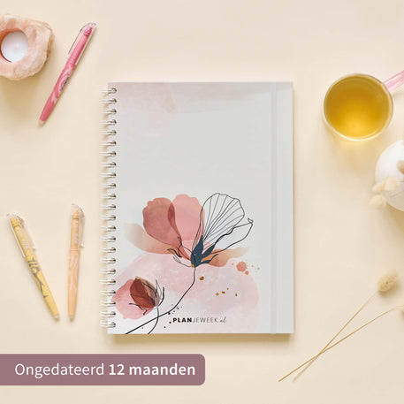 Weekplanner A4 planboek Klaproos