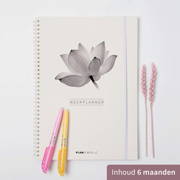 Prikkelarme weekplanner planboekje Lotus A4