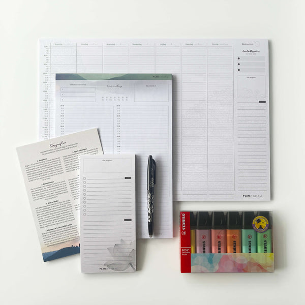 Startpakket | Planner(s) + Planhulp + Pilot FriXion / STABILO