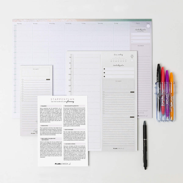 Startpakket | Planner(s) + Planhulp + Pilot FriXion / STABILO