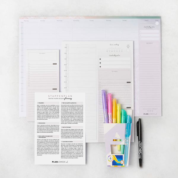 Startpakket | Planner(s) + Planhulp + Pilot FriXion / STABILO