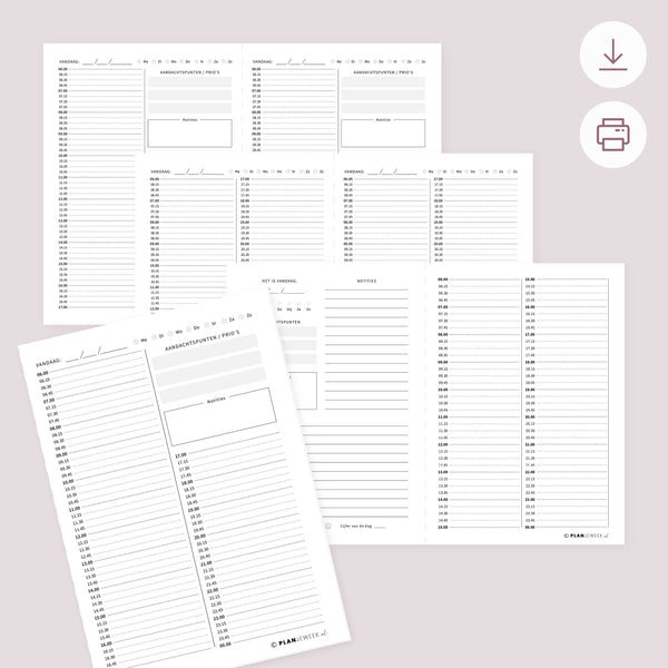 Printable - Dagplanner DIY planboekje