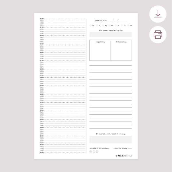 Printable - Dagplanner #2