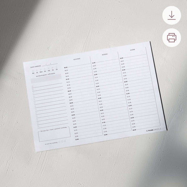 Printable - Dagplanner #6