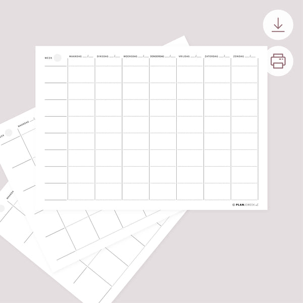 Printable - Gezinsplanner 4 tot 8 personen