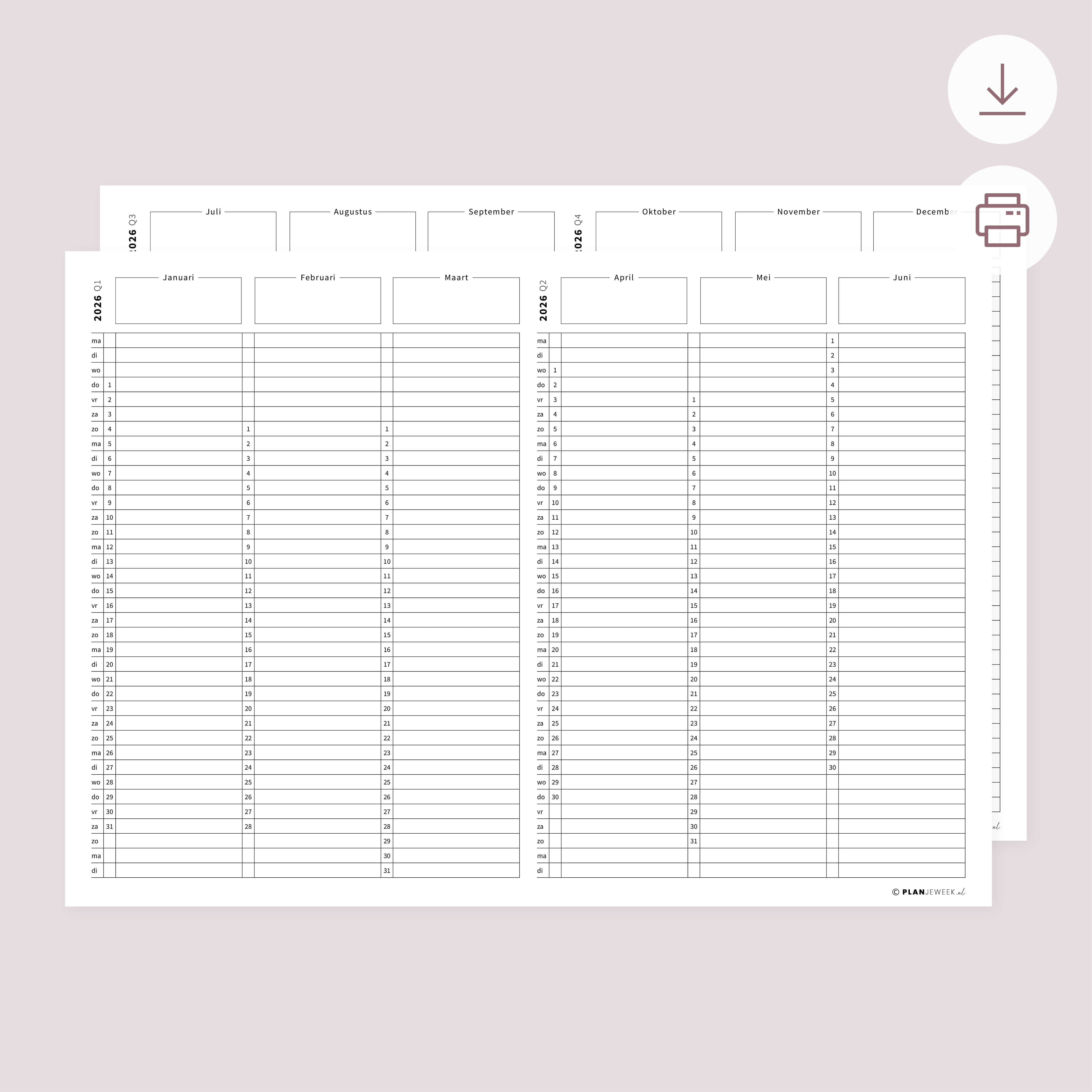 Schema planner 2026, kleurrijk | Voordelig bij Schema planner 2026, kleurrijk | Voordelig bij