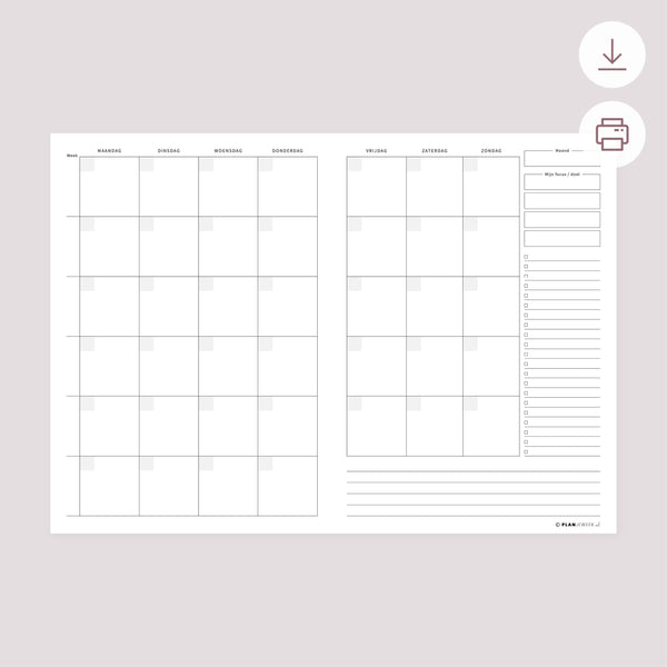 Printable - Maandplanner