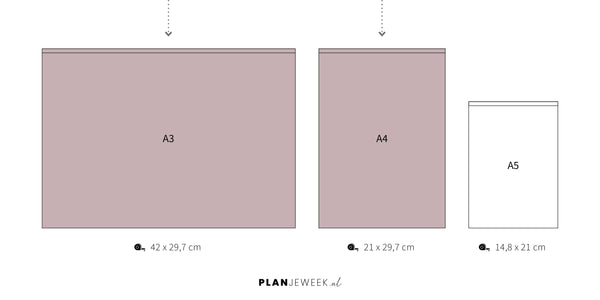 Voordeelset A3 weekplanner en A4 dagplanner Lotus