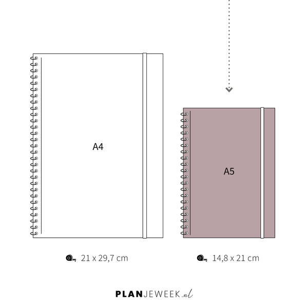 Prikkelarme dagplanner planboekje Lotus A5