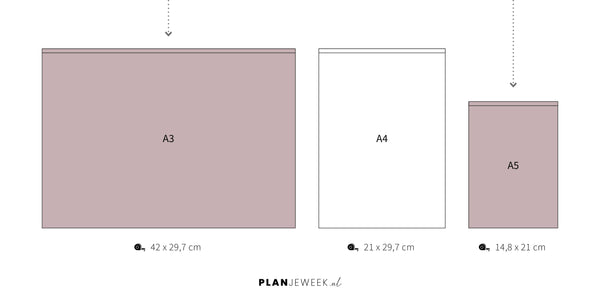 Voordeelset A3 weekplanner en A5 dagplanner Lotus