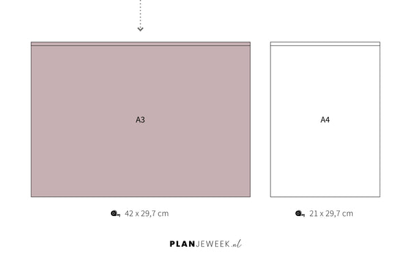 Prikkelarme weekplanner deskplanner Lotus A3